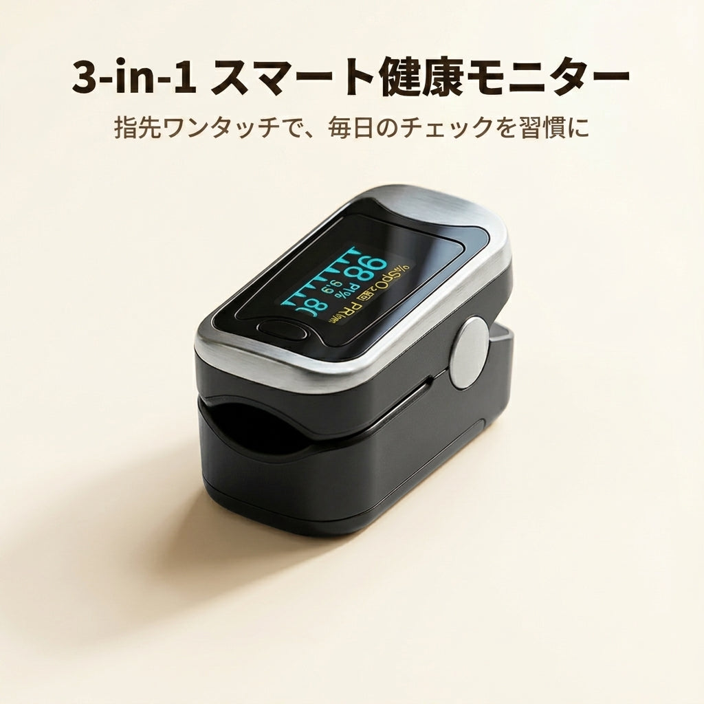 【GlucoCare™】3-in-1スマート健康モニター｜指先ワンタッチで、毎日のコンディションチェックを習慣に