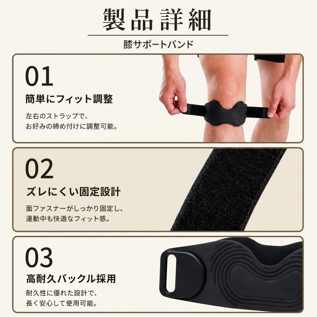 SAZAMEKI™ 膝サポートバンド