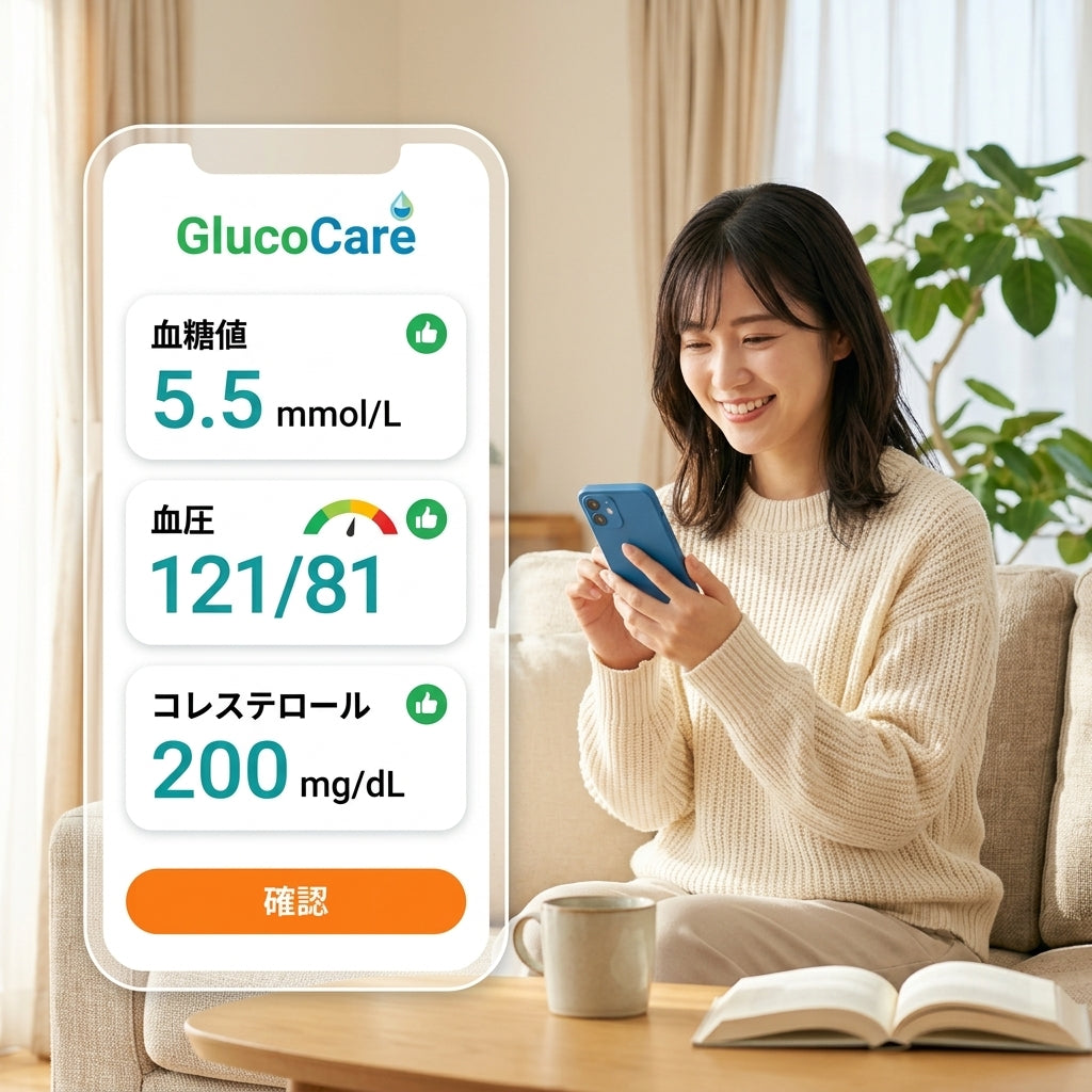 GlucoCare 3-in-1 スマート健康モニター